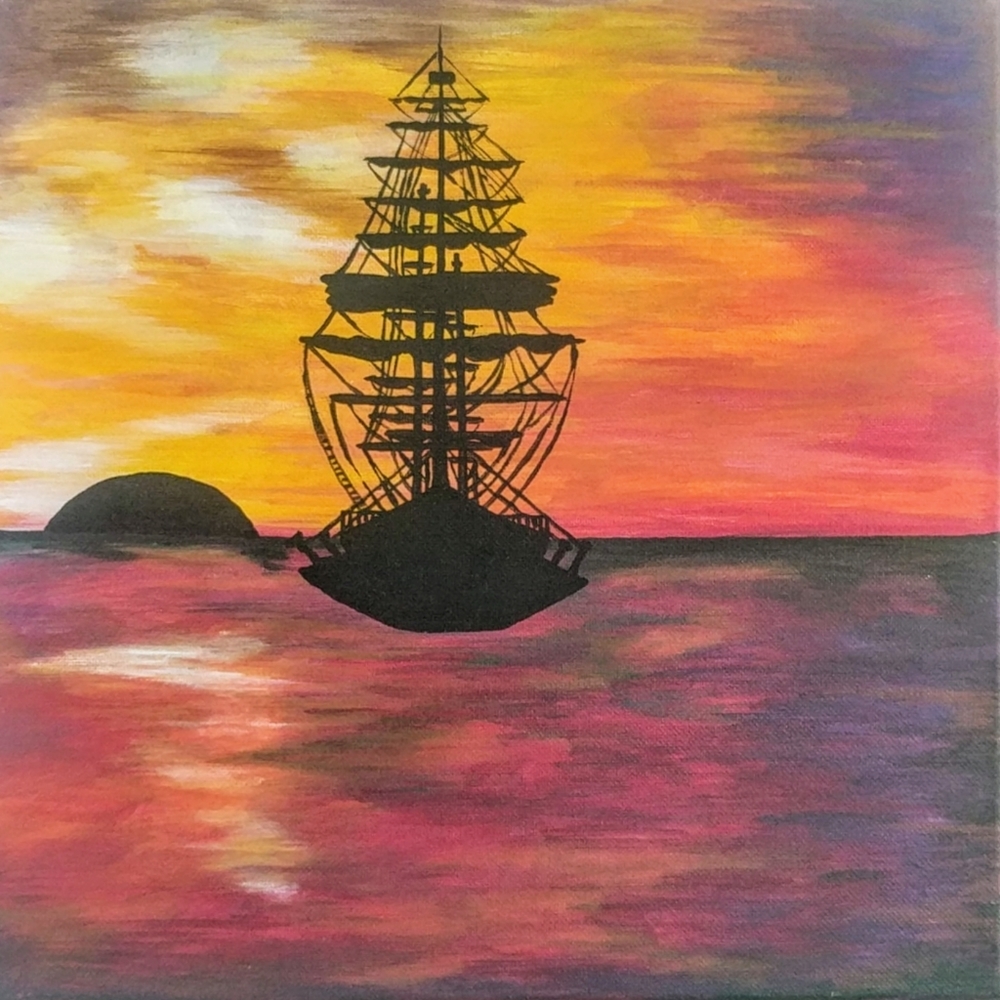 The painting "Full calm" painted by me.